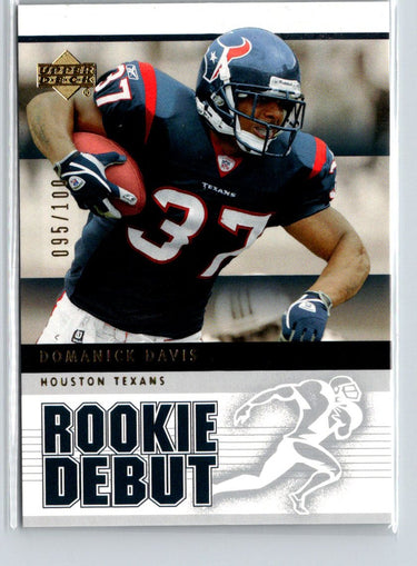 2005 Upper Deck Rookie Debut #40 Domanick Davis Gold SN100 #/100 X26