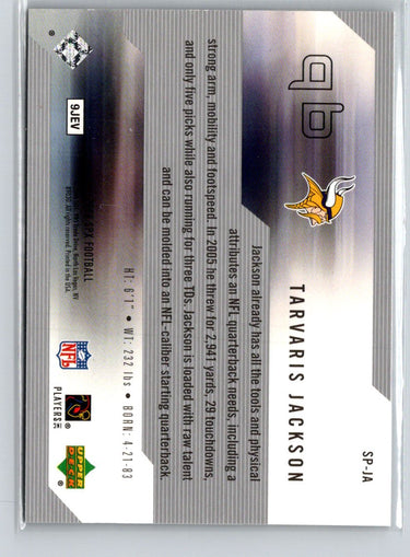 2006 SPx #SP-JA Tarvaris Jackson SPxcellence #/650 X26