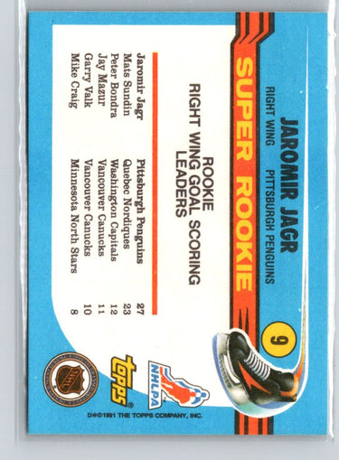 1991-92 Topps #9 Jaromir Jagr X27