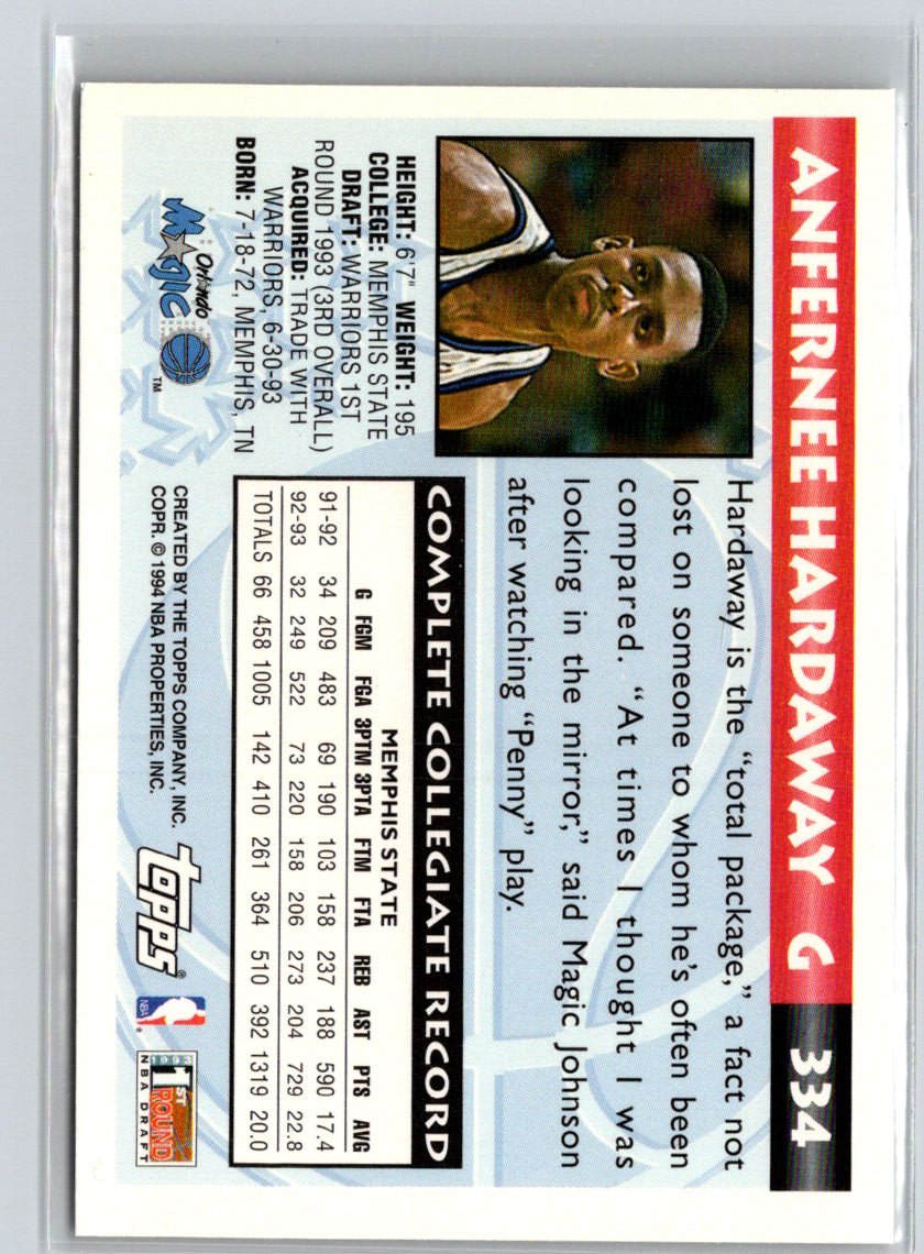 1993-94 Topps #334 Anfernee Hardaway X28