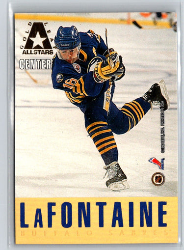 1993-94 Leaf #1 Pat LaFontaine / Mario Lemieux Gold Leaf All-Stars X29