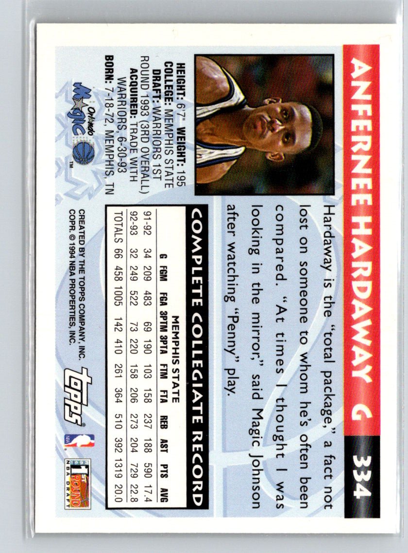 1993-94 Topps #334 Anfernee Hardaway X29