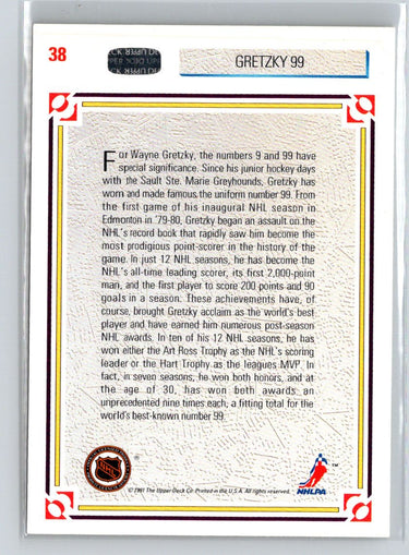 1991-92 Upper Deck #38b Gretzky 99 (Wayne Gretzky) X29