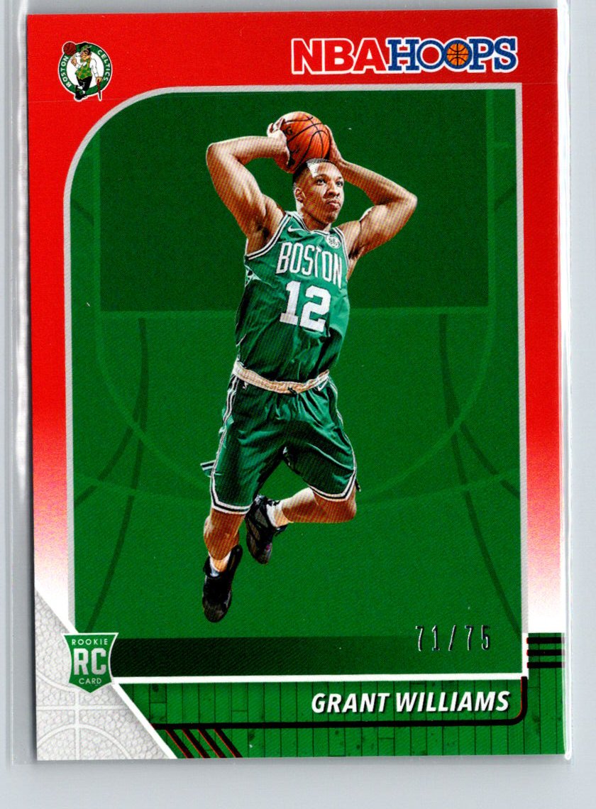 2019-20 Hoops #218 Grant Williams Red #/75 X29