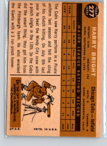 1960 Topps #277 Harry Bright X30