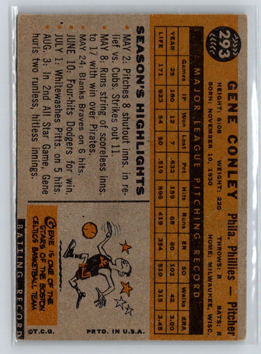 1960 Topps #293 Gene Conley X30