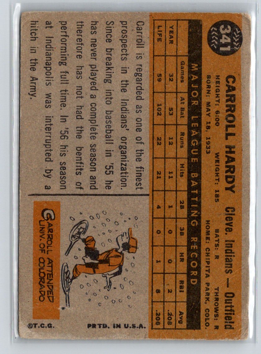 1960 Topps #341 Carroll Hardy X30
