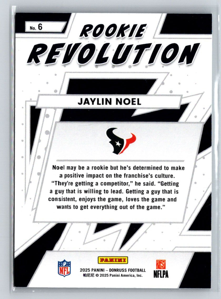 2025 Donruss #6 Jaylin Noel Rookie Revolution X31