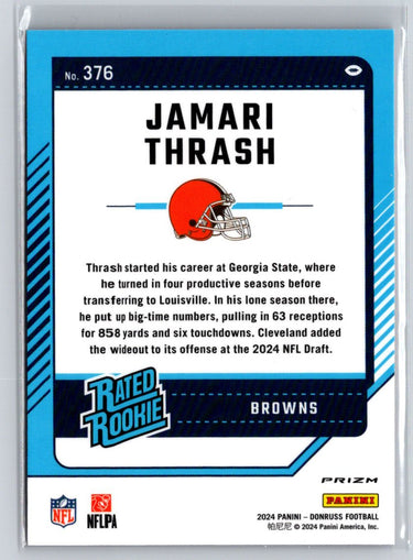 2024 Donruss #376 Jamari Thrash Optic Rated Rookies Preview Pink X31