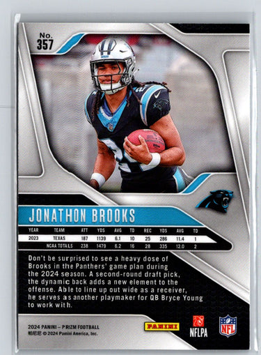 2024 Panini Prizm #357 Jonathon Brooks X31