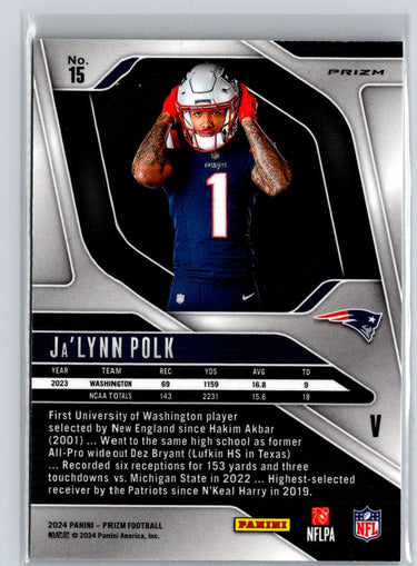 2024 Panini Prizm #15 Ja'Lynn Polk Rookie Variations Silver Prizm X31