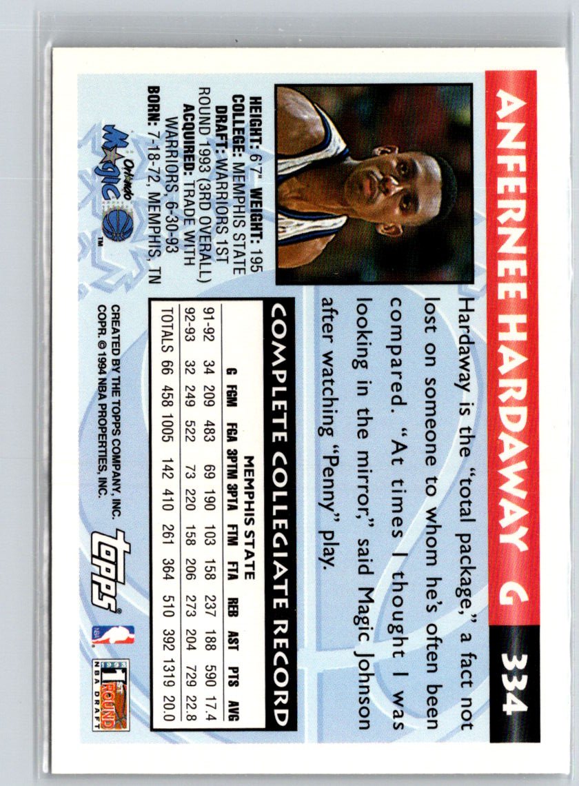 1993-94 Topps #334 Anfernee Hardaway X32