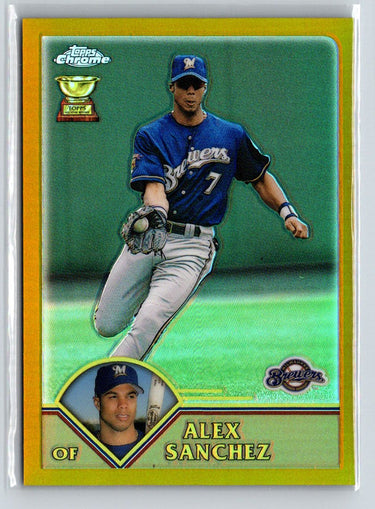 2003 Topps Chrome #172 Alex Sanchez Gold Refractors #/449 X33