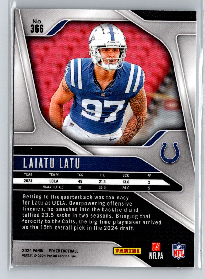 2024 Panini Prizm #366 Laiatu Latu X33