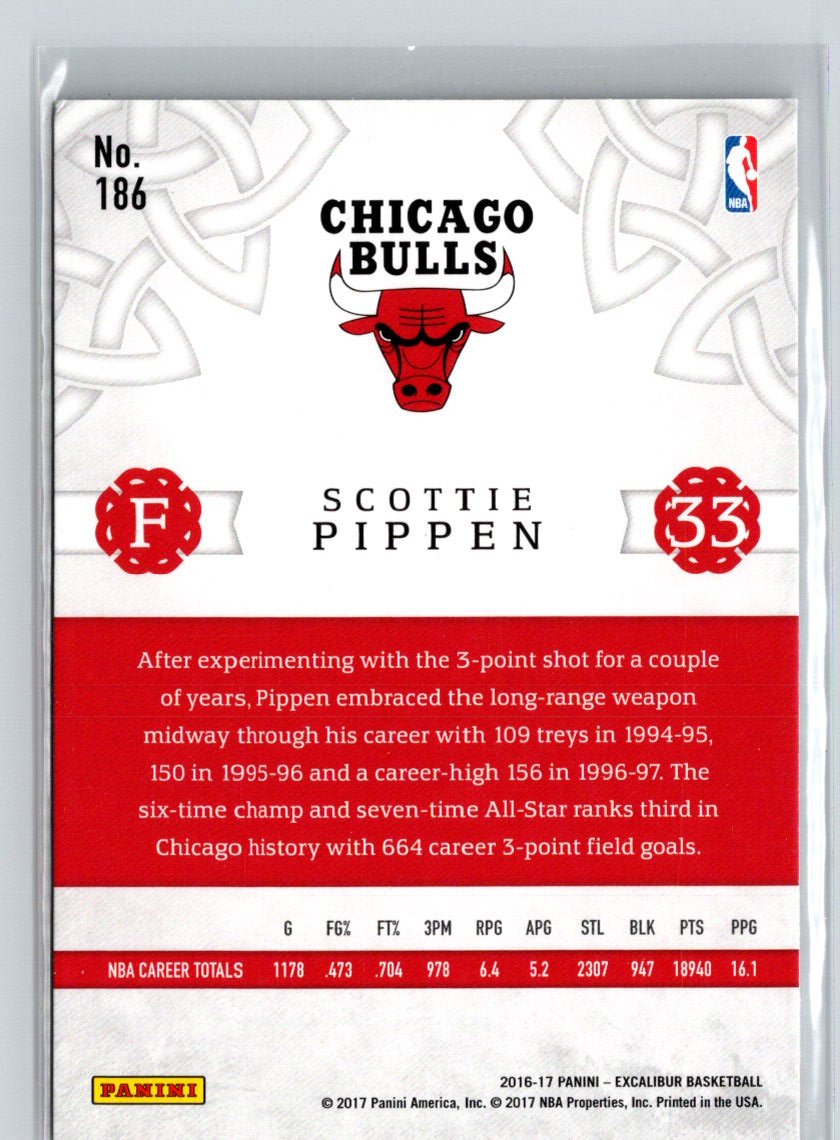 2016-17 Panini Excalibur #186 Scottie Pippen X34