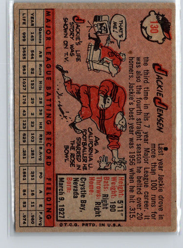 1958 Topps #130 Jackie Jensen X34