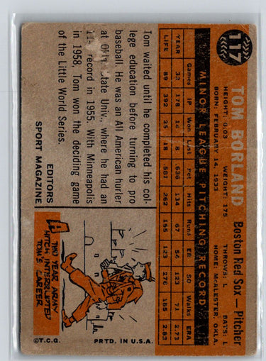 1960 Topps Venezuelan #117 Tom Borland X34