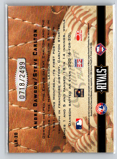 2004 Donruss Leather & Lumber  Mark Prior Albert Pujols Rivals #/2499 X36