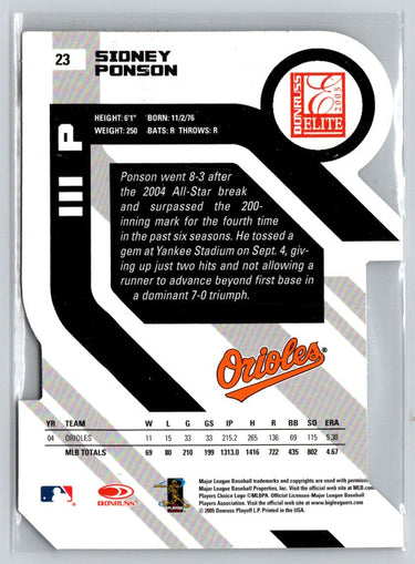 2005 Donruss Elite #23 Sidney Ponson Status #/43 X36