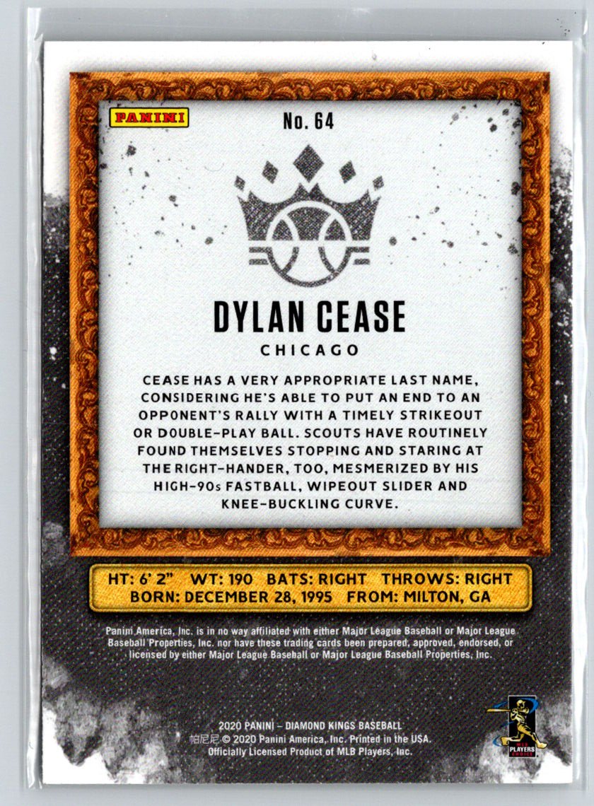 2020 Panini Diamond Kings #64 Dylan Cease Artist's Proof Blue X36