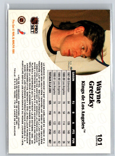 1991-92 Pro Set French #101 Wayne Gretzky X37