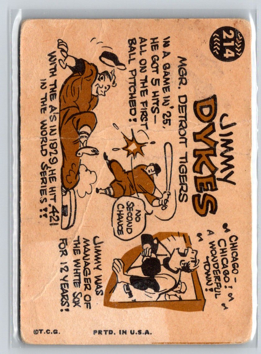 1960 Topps #214 Jimmie Dykes X38