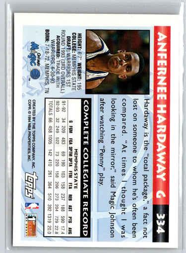 1993-94 Topps #334 Anfernee Hardaway X38