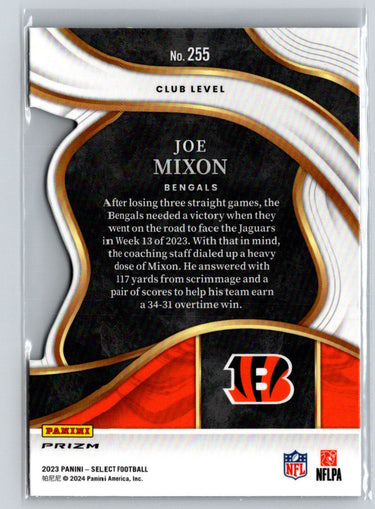 2023 Panini Select #255 Joe Mixon Red and Yellow Prizms Die Cuts X40