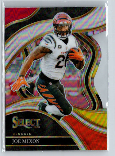 2023 Panini Select #255 Joe Mixon Red and Yellow Prizms Die Cuts X40