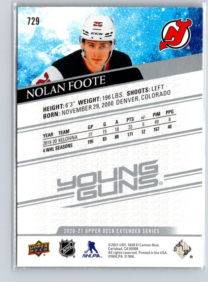 2020-21 Upper Deck #729 Nolan Foote X40