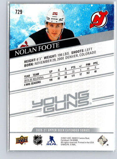 2020-21 Upper Deck #729 Nolan Foote X40