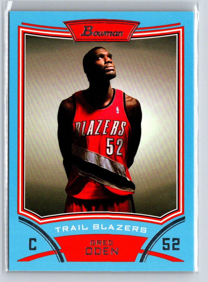 2008-09 Bowman #52 Greg Oden Blue #/499 X41