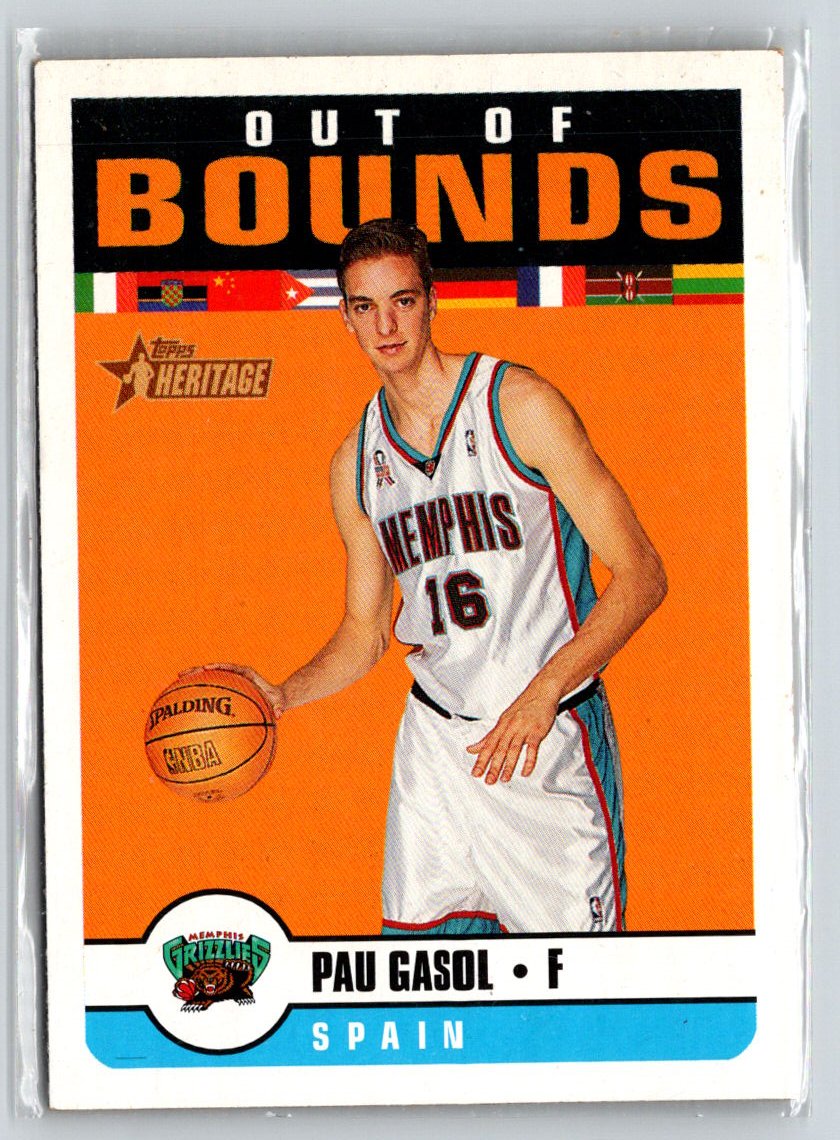 2001-02 Topps Heritage #OO10 Pau Gasol Out of Bounds X41