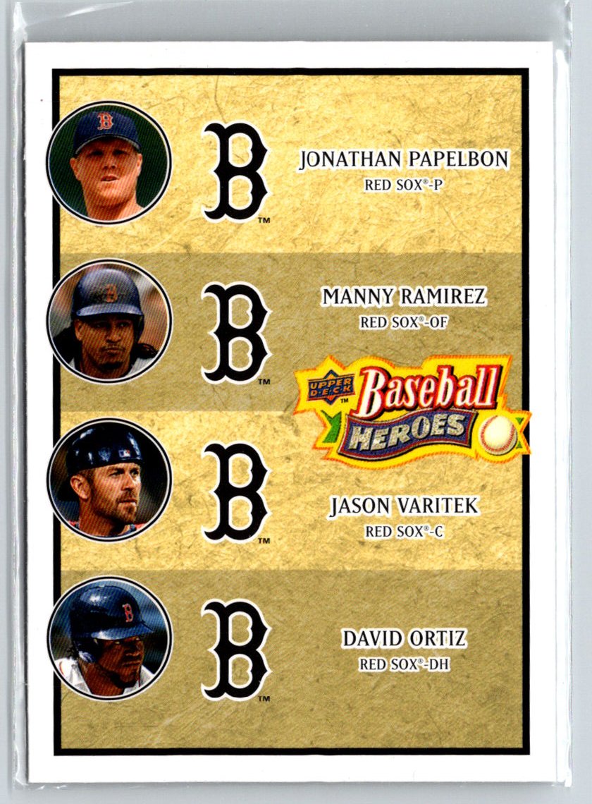 2008 Upper Deck Baseball Heroes #198 Papelbon / Ramirez / Varitek / Ortiz X41