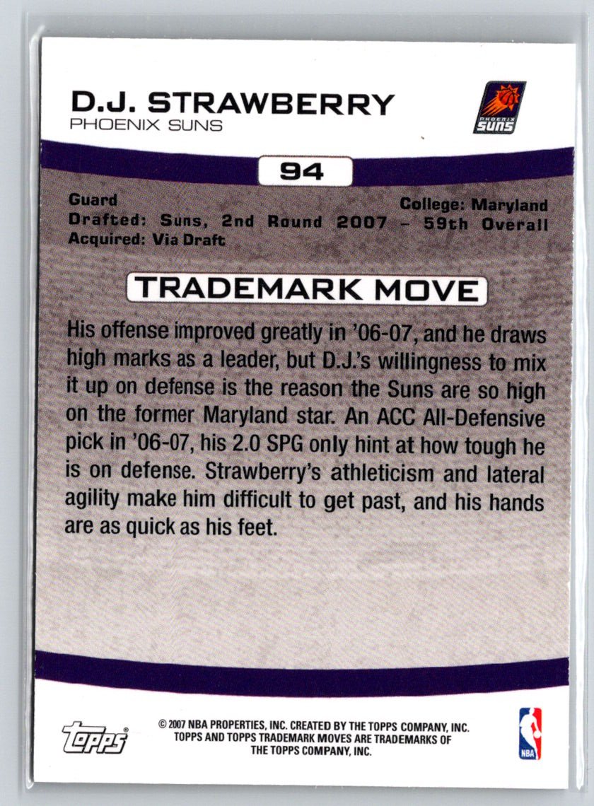 2007-08 Topps Trademark Moves #94 D.J. Strawberry #/1999 X42