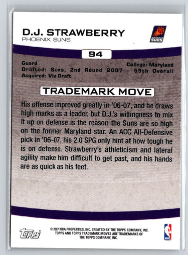 2007-08 Topps Trademark Moves #94 D.J. Strawberry #/1999 X42