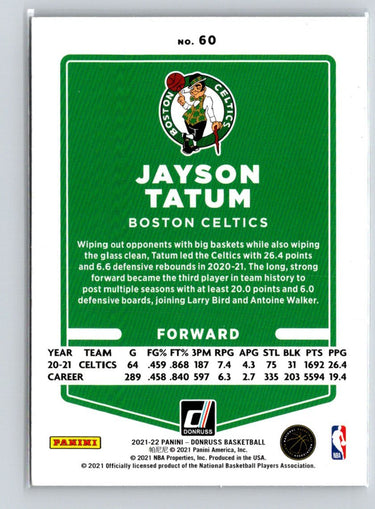 2021-22 Donruss #60 Jayson Tatum X42