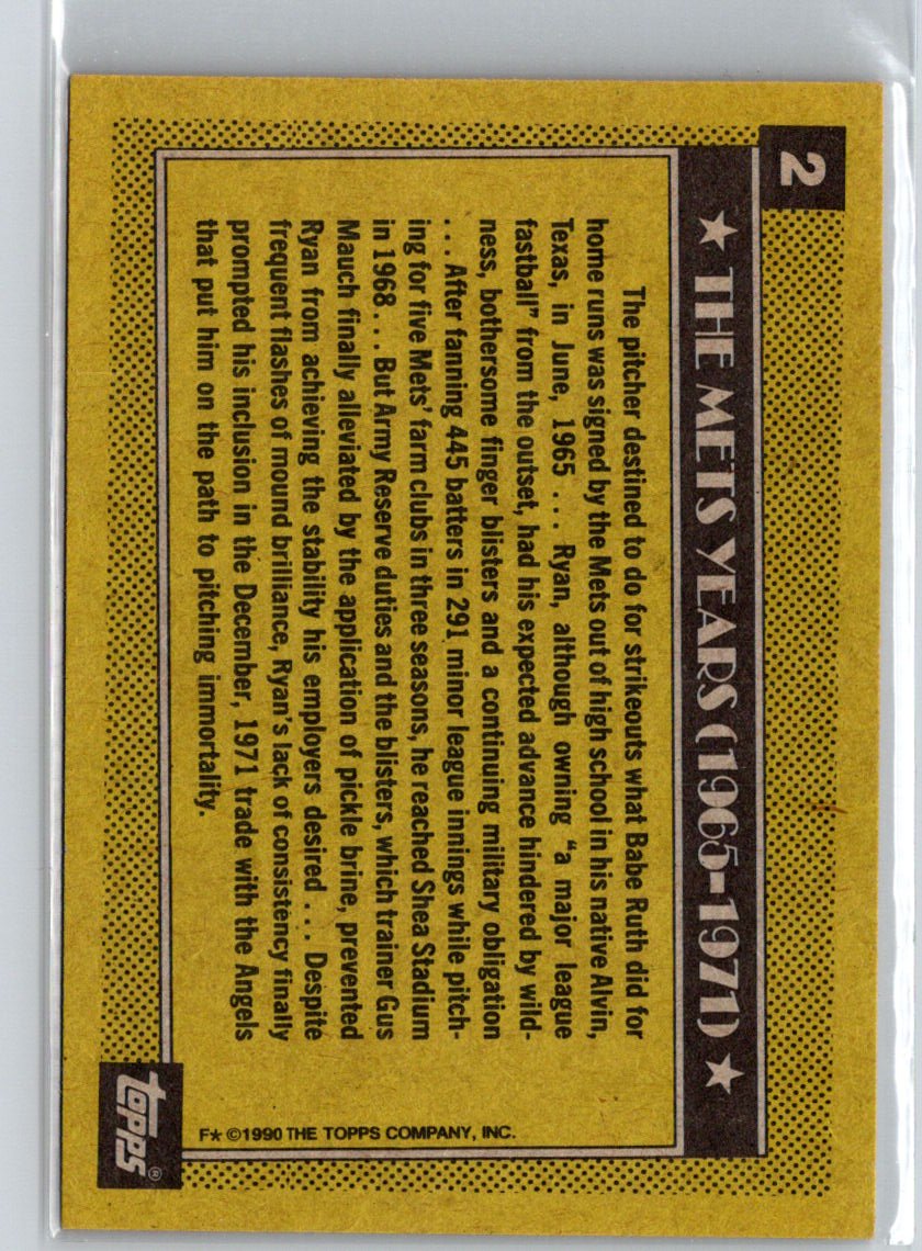 1990 Topps #2 Nolan Ryan X42