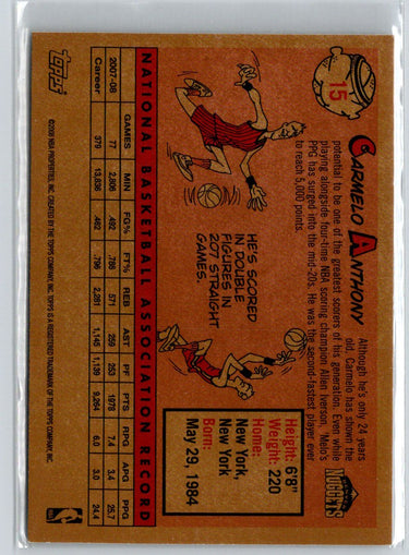 2008-09 Topps #15 Carmelo Anthony 1958-59 Variations X43