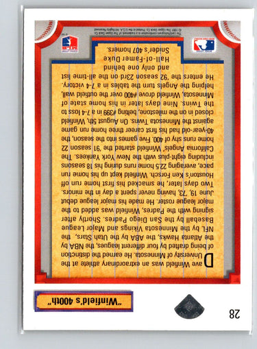 1992 Upper Deck #28 Dave Winfield X43