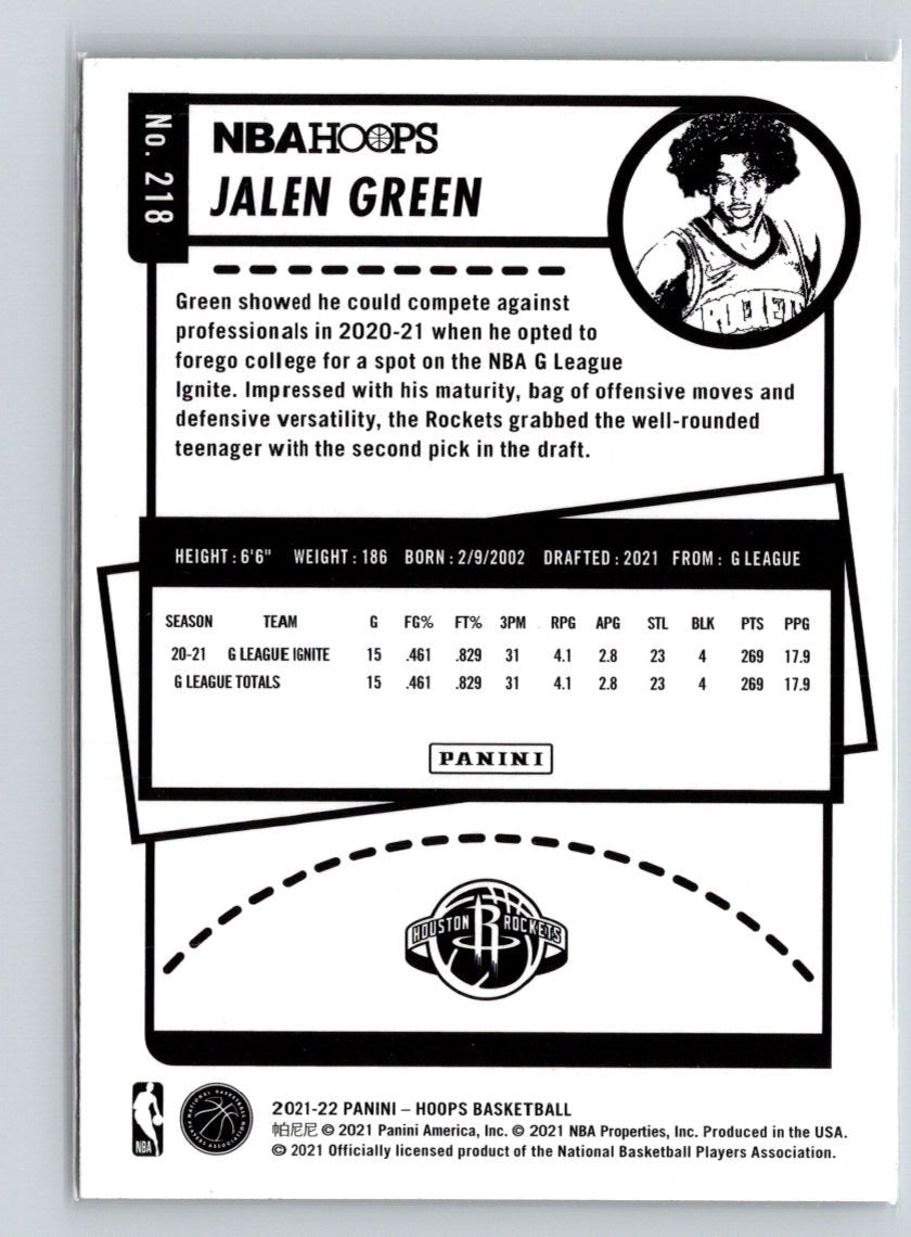 2021-22 Hoops #218 Jalen Green X44