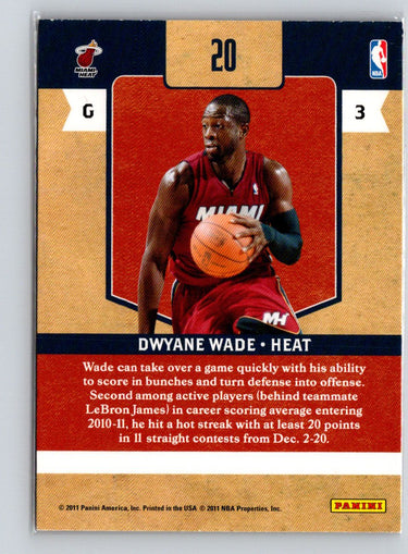 2010-11 Panini Classics #20 Dwyane Wade Dress Code X44