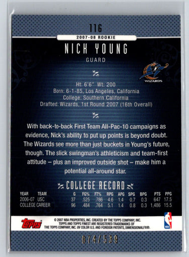 2006-07 Finest #116 Nick Young #/539 X45