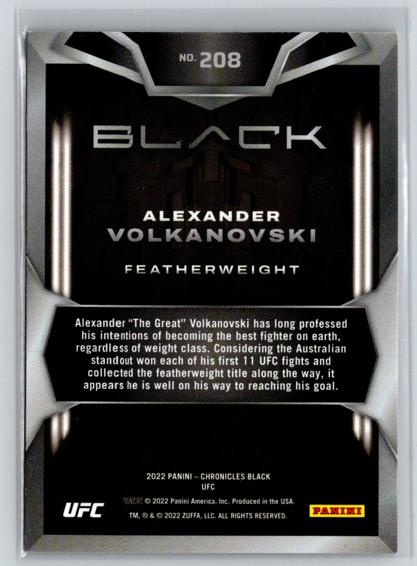 2022 Panini Chronicles UFC #208 Alexander Volkanovski X46
