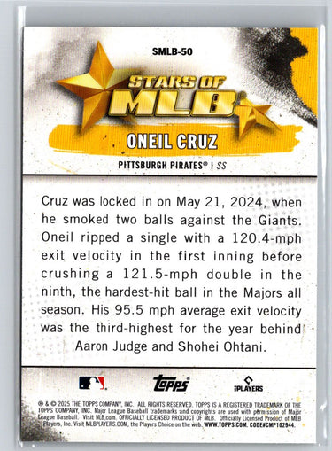 2025 Topps #SMLB-50 Oneil Cruz Stars of MLB X45