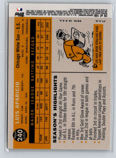 2002 Topps Archives Reserve #29 Luis Aparicio X47