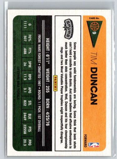 2012-13 Panini Past & Present #9 Tim Duncan X49