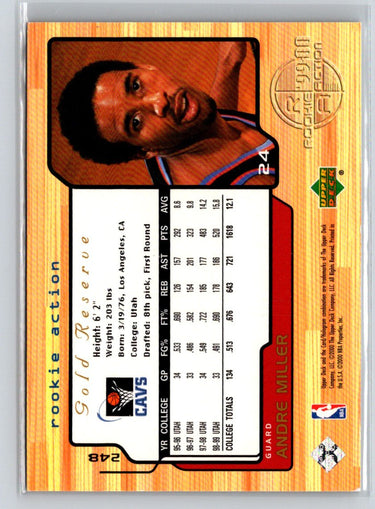 1999-00 Upper Deck Gold Reserve #248 Andre Miller #/3500 X49