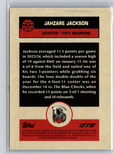 2023-24 Topps Chrome Overtime Elite Jahzare Jackson 1976 Topps Basketball X50