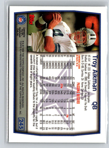 1999 Topps #245 Troy Aikman Topps Collection X51